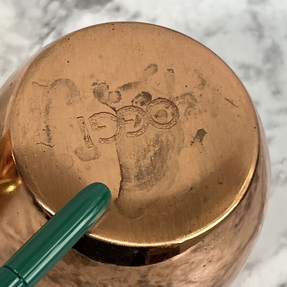 OGGI Copper Moscow Mule 20oz Mug Cup Set Of 2 Barware Drinkware - Picture 7 of 13